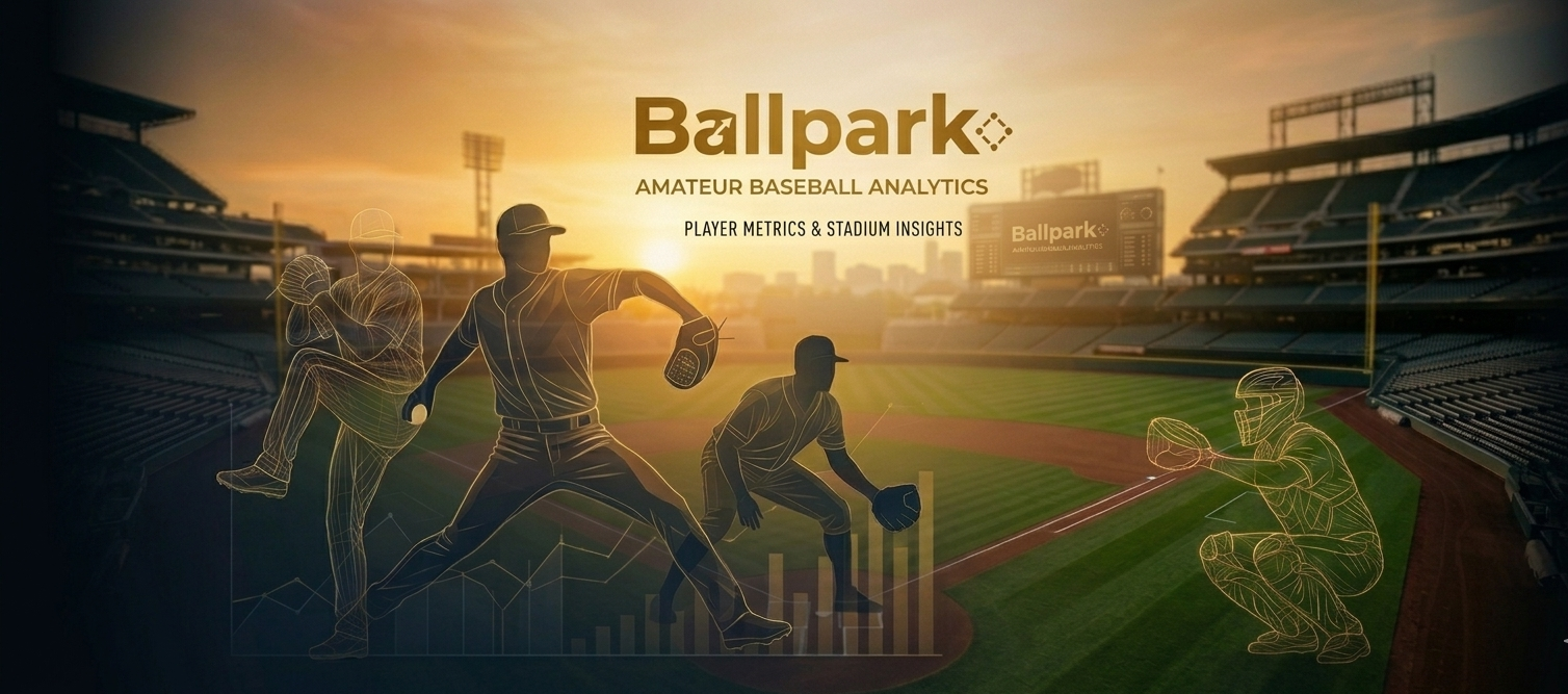 Ballpark Amateur Baseball Analytics - Player Metrics and Stadium Insights